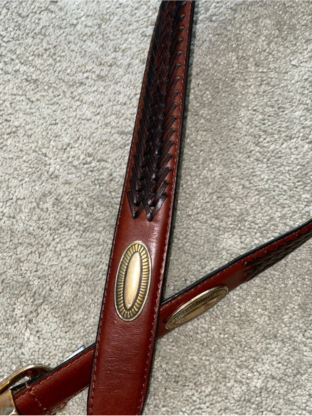 Fossil Vintage Cowhide Brown‎ Leather Belt Size 36 Men’s
